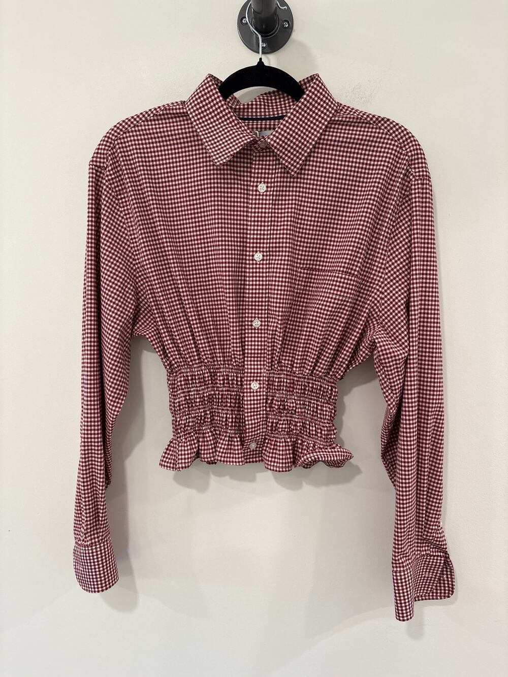 NWT Sloppy Seconds The George Top Red Gingham One of a Kind Size M/L